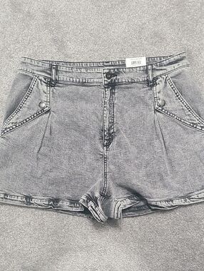 INC International Concepts High-Waist Gray Denim Shorts